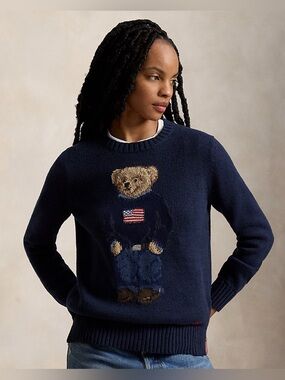 52. Polo Bear • $528 Cotton-Linen Sweater ptp 20”-24”